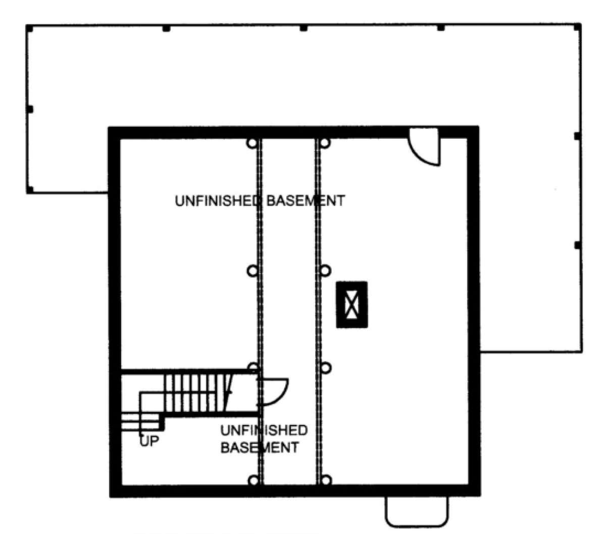 Basement Floor for House Plan #039-00082
