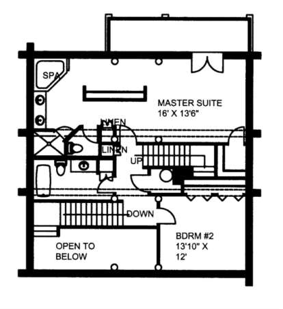 Second Floor for House Plan #039-00082