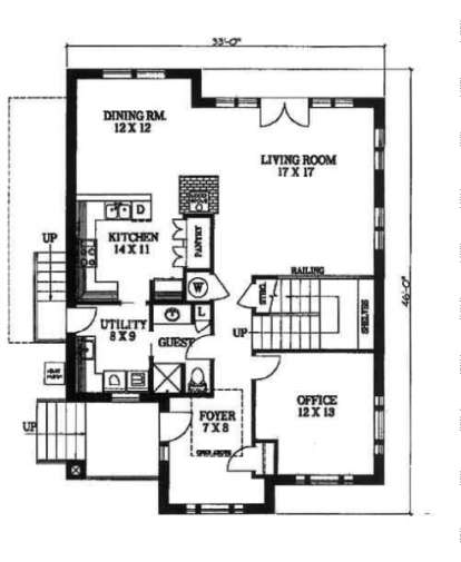 First Floor for House Plan #039-00083