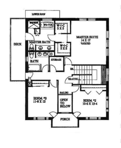 Second Floor for House Plan #039-00083