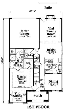 Main Floor for House Plan #009-00116