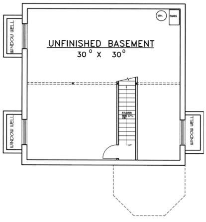 Basement Floor for House Plan #039-00088
