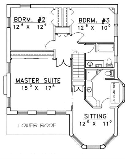 Second Floor for House Plan #039-00088