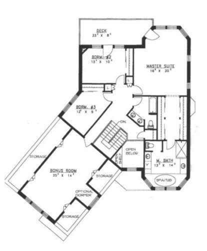 Second Floor for House Plan #039-00089