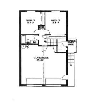 Basement Floor for House Plan #039-00090