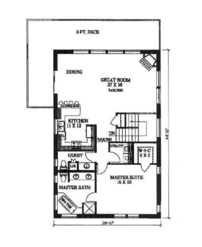 House Plan House Plan #1342 Drawing 2