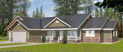 Country House Plan #039-00091 Elevation Photo