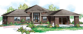 Contemporary House Plan #035-00558 Elevation Photo