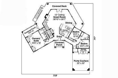 Main Floor  for House Plan #035-00558