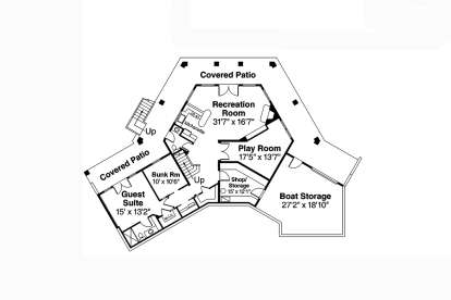Basement for House Plan #035-00558
