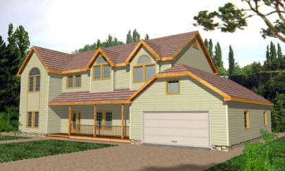 Country House Plan #039-00092 Elevation Photo
