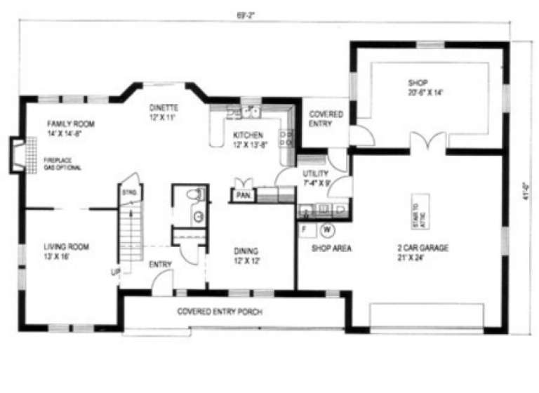 House Plan House Plan #1344 Drawing 1