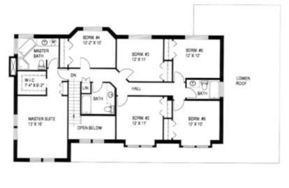 Second Floor for House Plan #039-00092