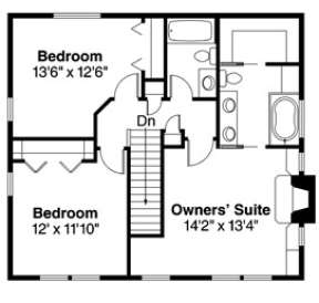 2nd Floor for House Plan #035-00560
