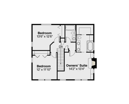 Second Floor for House Plan #035-00560