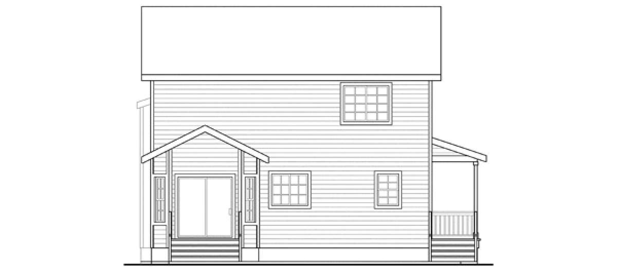 Rear Elevation for House Plan #035-00560