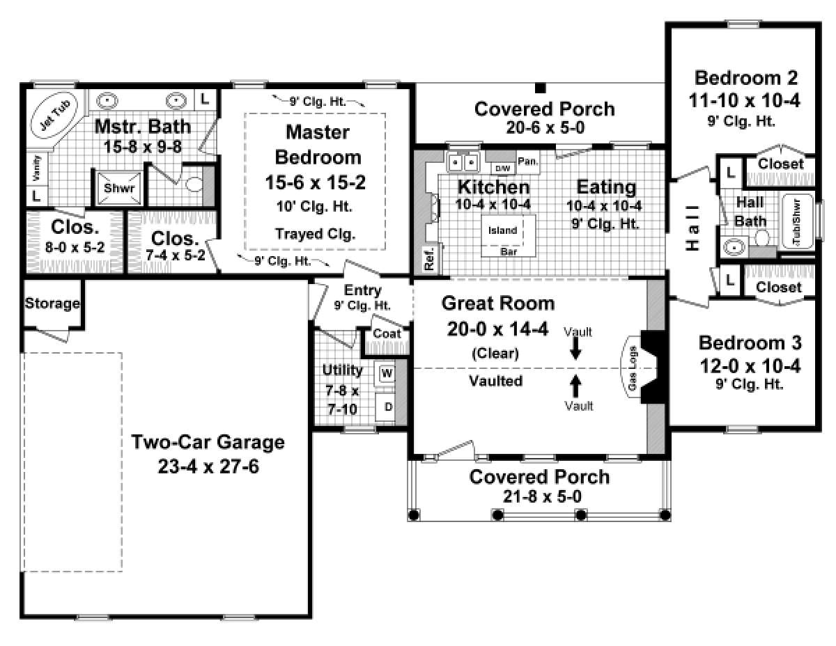 Main Floor for House Plan #348-00203