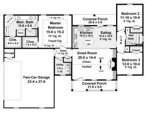 Main Floor for House Plan #348-00203