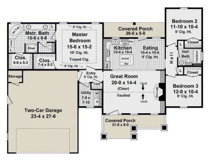 Main Floor for House Plan #348-00204