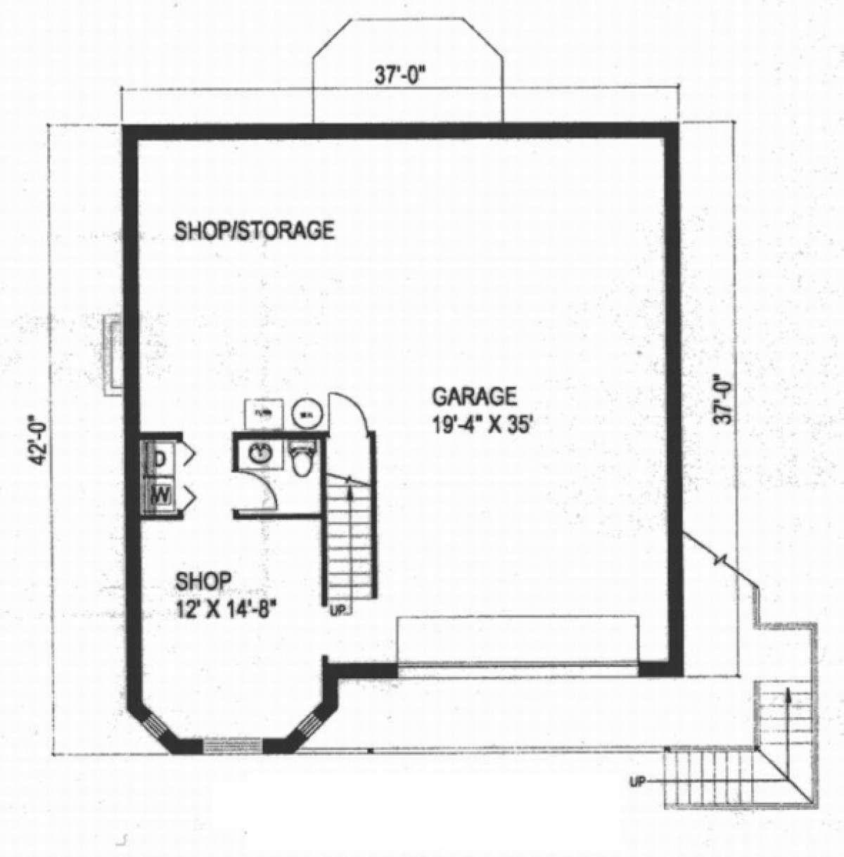 Basement Floor for House Plan #039-00093
