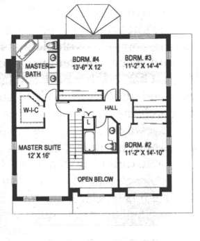 Second Floor for House Plan #039-00093