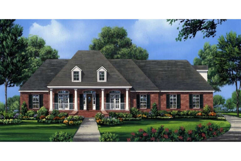 Country House Plan #348-00208 Elevation Photo