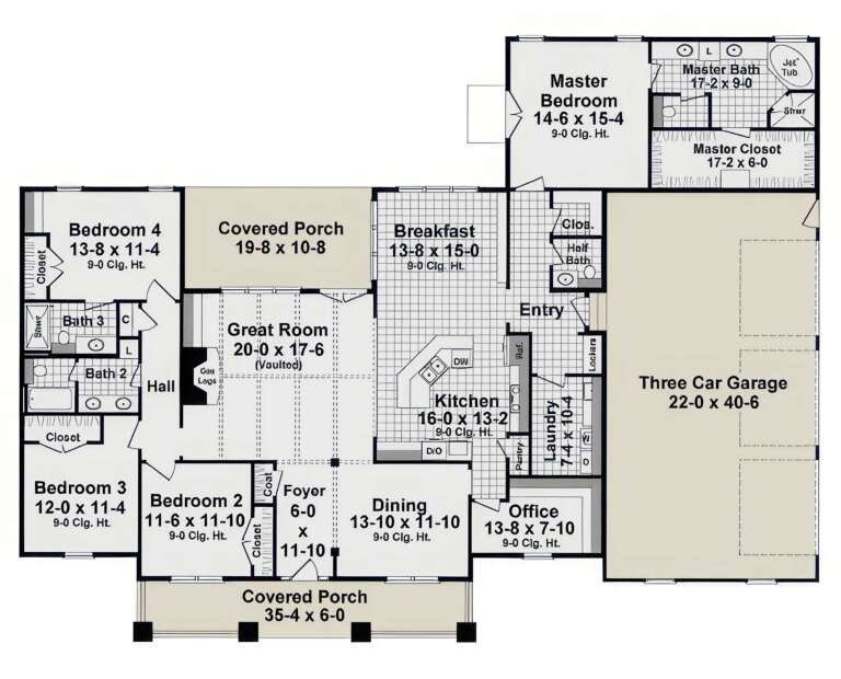 House Plan House Plan #13452 Drawing 1