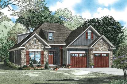 Cottage House Plan #110-00880 Elevation Photo