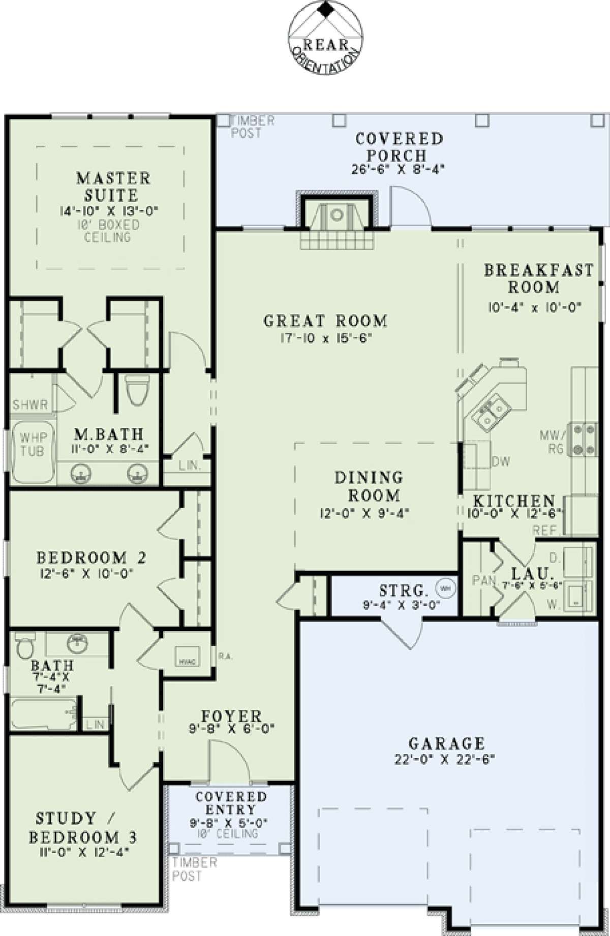 Floorplan 1 for House Plan #110-00880