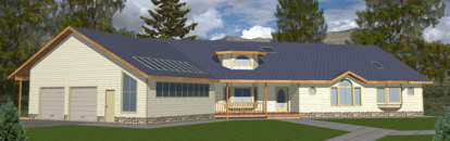 Ranch House Plan #039-00094 Elevation Photo