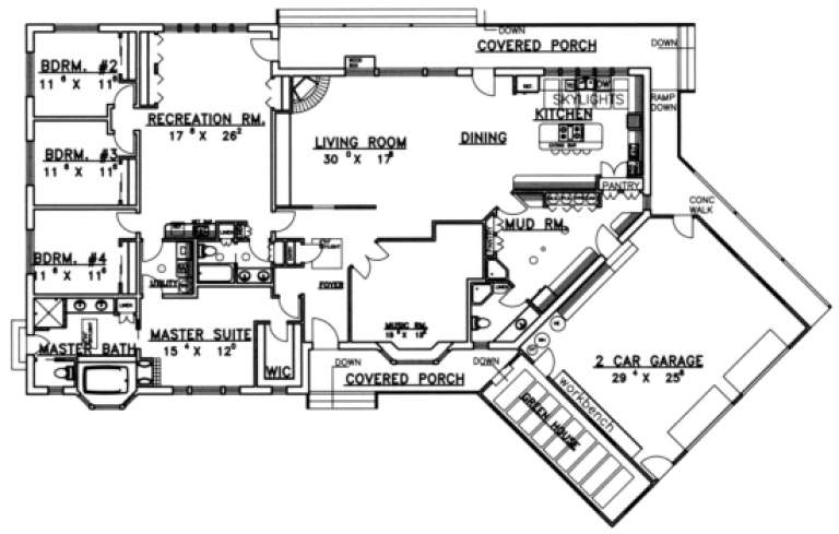 House Plan House Plan #1346 Drawing 1