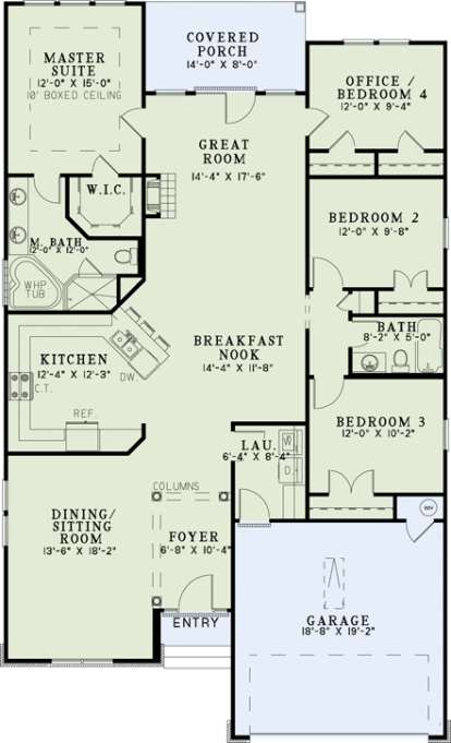 Floorplan1 for House Plan #110-00886