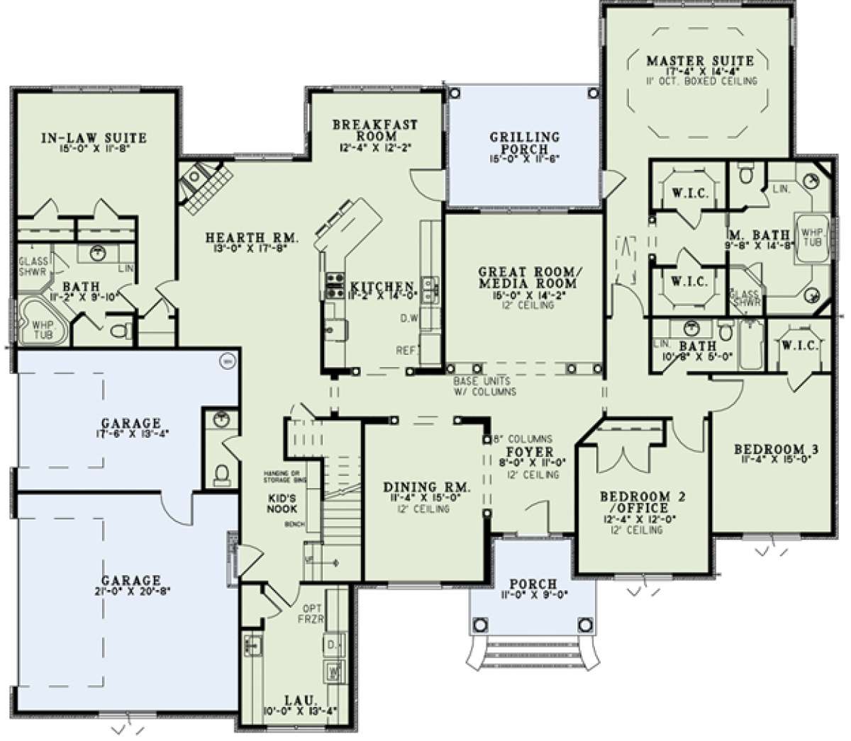 Floorplan 1 for House Plan #110-00888