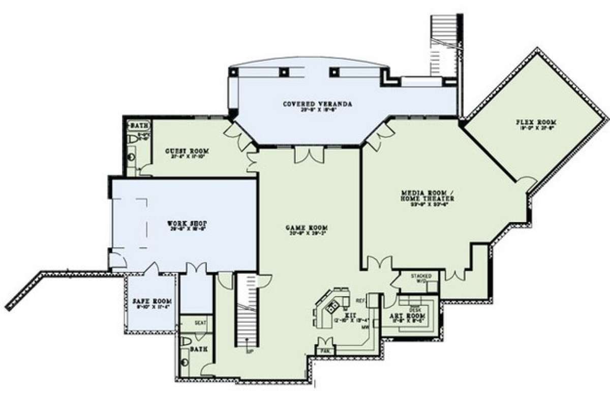 Floorplan 1 for House Plan #110-00889