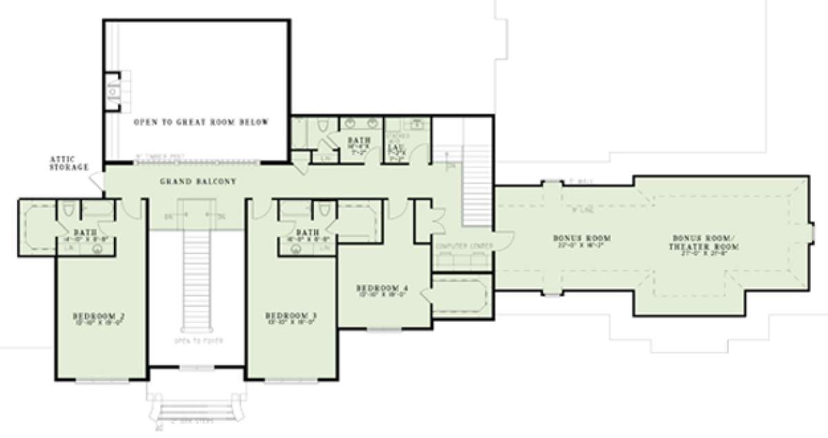 Floorplan 3 for House Plan #110-00890
