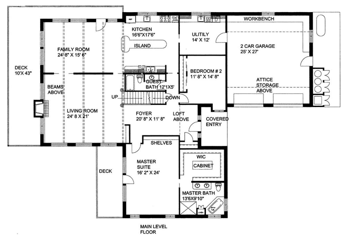 Floorplan 1 for House Plan #039-00095
