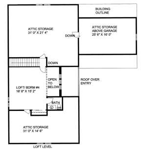 Floorplan 2 for House Plan #039-00095