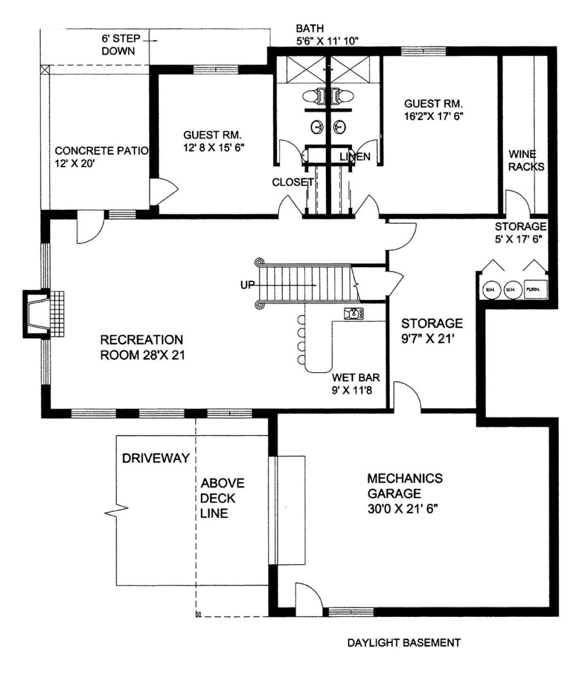 Basement for House Plan #039-00095
