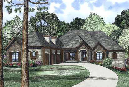 Luxury House Plan #110-00894 Elevation Photo