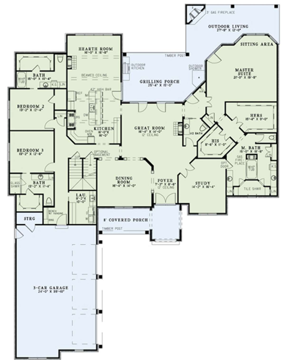Floorplan 1 for House Plan #110-00894