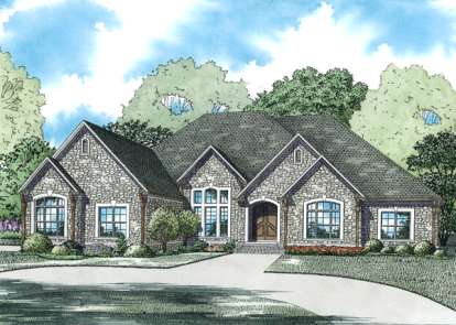 European House Plan #110-00895 Elevation Photo