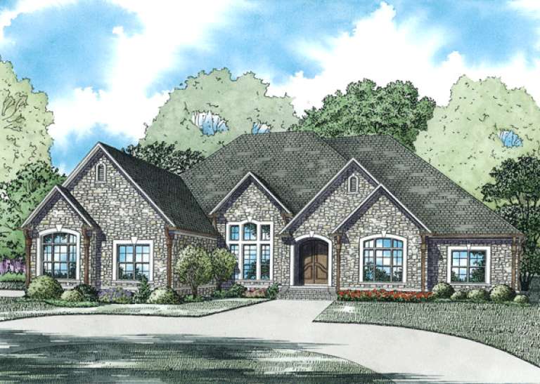 European House Plan #110-00895 Elevation Photo