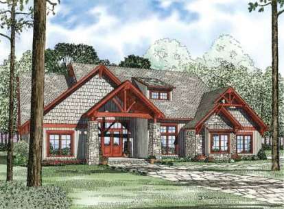 Craftsman House Plan #110-00896 Elevation Photo