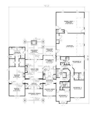 Main Floor for House Plan #110-00896