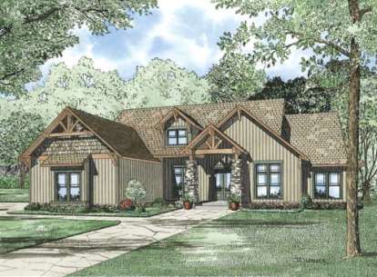 Craftsman House Plan #110-00898 Elevation Photo