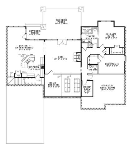 Floorplan 1 for House Plan #110-00899