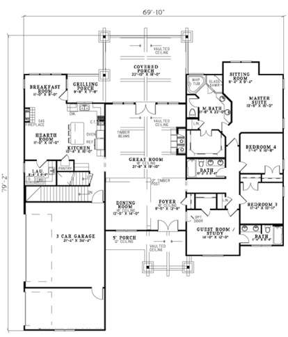 Floorplan 2 for House Plan #110-00899