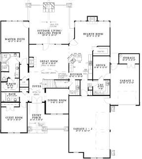 Floorplan 1 for House Plan #110-00900