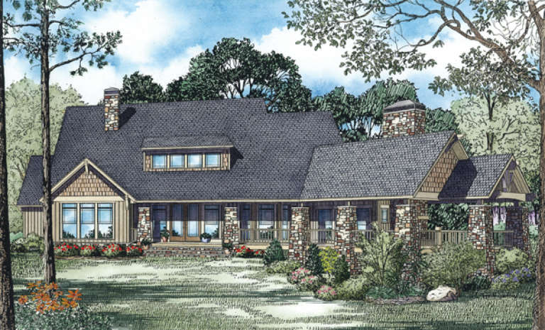 Craftsman House Plan #110-00902 Elevation Photo