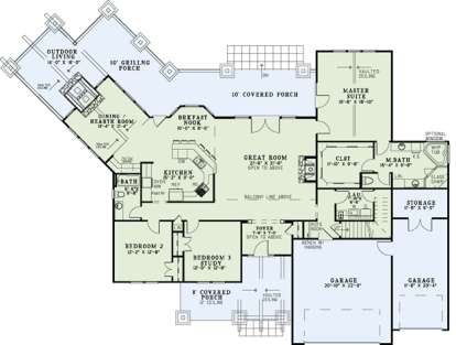 Floorplan 1 for House Plan #110-00902